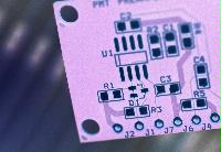A negative image of a circuit board.